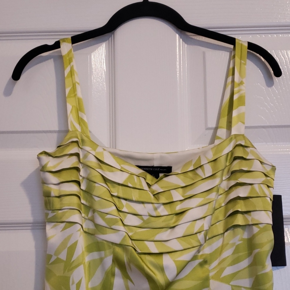 Kenneth Cole Silk Palm Print Dress